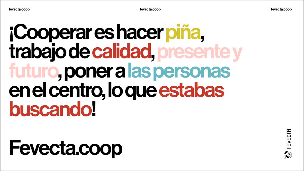 FEVECTA lanza una campaña en redes sociales que visibiliza el modelo cooperativo de trabajo y el valor de la cooperación